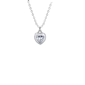 Sweet Cool Trendy Heart Pendant Necklaces Women New Minimalist Clavicle Chain Platinum Plated Light Luxury Niche Vintage