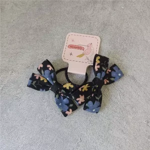 Sweet Party Kids Hair Accessories Ribbon Bows Hair Ties Rubber Bands Pigtail Ponytail Bows Eco-Friendly for Girls