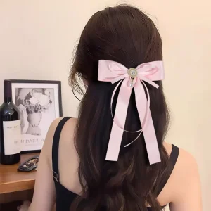 Sweet and Elegant Style Bow Ribbon Hair Clip Handmade Super Fairy Fashion Accessory Girls Hair Ornament
