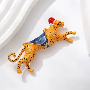 TIANSHE Cross border New Model Cheetah Brooch Europe America Fashion Personality Creativity Animal Man Corsage
