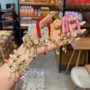 TOP 10 Colorful Flower Charm Bracelets Handmade Crystal Lucky Beaded Daisy Bracelets for Kids Women