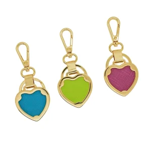 Tanai Colorful Leather Metal Key Chains for Bag Accessories New Design Fashion Style Heart Shape Key FOB
