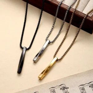 Tarnish Free Titanium Steel Spiral Pendant Necklace for Men Women Minimalist Hip Hop Cool Fashion Jewelry