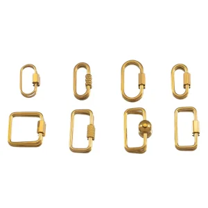 Tarnish Resistant Stainless Steel Screw Carabiner Shiny Star Lightning Bolt Shape Clasp For Jewelry Making Accessories