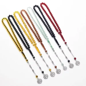 Tasbih Unisex Gebetsperlen Islamic Tasbih Bracelet 51 Bead Bakelite Tasby Muslim Prayer Beads Rosary Fashion Jewelry Rosary