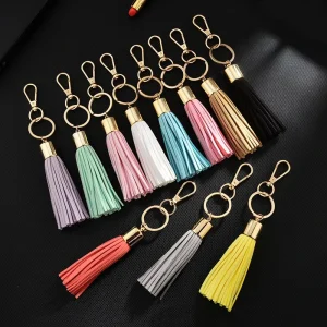 Tassels for Keychains Leather Tassel Keychain Tassels Charms for Bags Pendant Girl Luxury Designer Purse Bag Charms Accessories