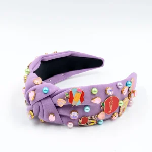 Teacher Appreciation Knotted Headbands Multi Color Hair Hoops Cute Teacher Themed Hair Accessories