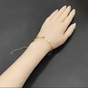 Temperament Star Bronze Jewelry Set Trendy Elegant 3 Piece Necklace Bracelet Anklet for Women