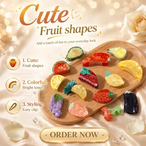 Tengxing Sturdy Playful Summer Fruit Acetate Strawberry Cherry Cute Hair Claw Clips Novelty Hair Accessories Small MOQ