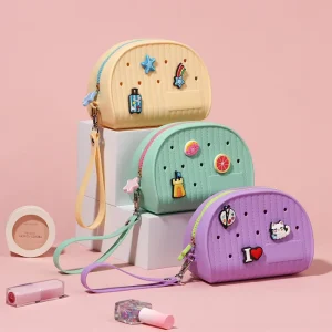 Textured Urban Simplicity Women Handbag Zipper Unique Fashionable Clutch Bags Silicone Wristlet Wallet