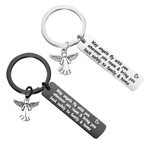 The Perfect Gift for Friends Key Rings Customized Words Pendant Stainless Steel Pendant Keychains