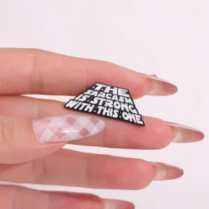The Sarcasm Is Strong With This One Enamel Pins Funny Humor Quotes Metal Lapel Badge Backpack Collar Brooches Gift for Friends