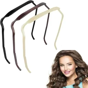 Thick Curly Hair 3-Piece Square Sunglasses-Shaped Invisible Headband Hairstyle Fixing Tool Styling Accessories
