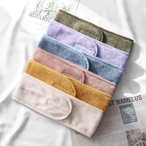 Thickened Coral Fleece Spa Headband Fashion Women Plush Wash Face Headband Custom Bath Headband With Logo