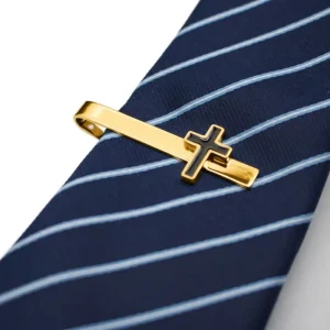 Tie Clips Tie Bars Tie Pins Custom Men’s Fashion Accessories Blank Stainless Steel Simple Cross Tie Clip Napkin Clip
