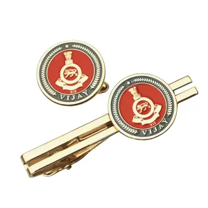Tie Pins Manufacturer Supplier Customised Logo Metal Cuff Links Men Cufflinks and Tie Clips With Box Packaging