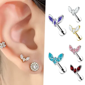 Titanium Gold Plated Body Jewelry Stud Earrings for Women
