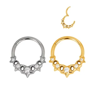 Titanium Hinged Segment Rings Septum Clickers Earrings Nose Conch Piercing Body Jewelry Factory