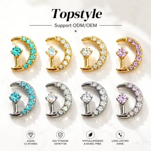 Titanium Labret Stud Jewelry for Body Piercing