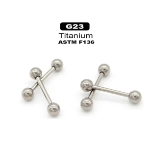 Titanium Piercing G23 Titanium Nipple Barbell Ring Tongue Barbell Rings Body Jewelry for Women Men