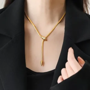Titanium Steel Non-fading Vintage High-end Fashionable Women’s Collar Necklace