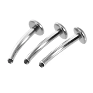 Titanium Threadless Push in Belly Button Ring With Convex Base Post Push Pin Style Body Jewelry