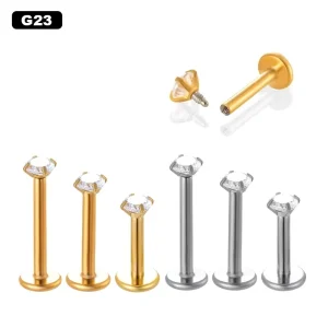 Titanium Zirconia Inserted Body Jewelry with European and American Export Standards