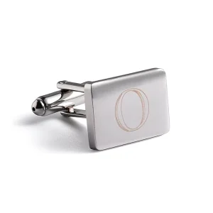 Top Quality Cufflink and Tie Clip Metal Square Custom Engraved Logo Customized Cufflink