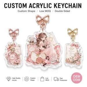Tour Merchandise Custom Clear Acrylic Keychain Virgin PMMA UV Printed Charms OEM ODM