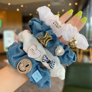 Tracy &amp Herry 2024New Arrival Cute Cartoon Girl Hair Accessories Elastic Hair Scrunchies Sweet Fashion Women Hair Ties