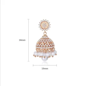 Traditional Bollywood Style Kundan Stones Indian Earring Jewelry