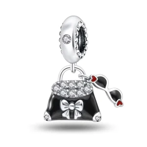 Travel Trend Aircraft Handbags Pendant Beads Silver Plated Diy Jewelry Making Charms Jewelry Factory