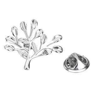 Tree Leaves Novelty Brooch Lapel Pin Custom Mens Suit Shirt Fashion Accessory Collar Stay Wedding Tuxedo Trendy Gift