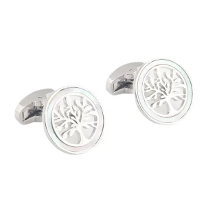 Tree Shape Mother Pearl Shell Elegant Cufflinks Custom Mens Suit Shirt Fashion Accessory Wedding Tuxedo Trendy Gift