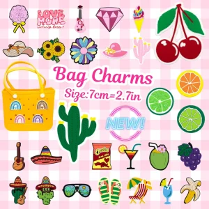 Trending Product Sweet Girls Clogs Charm Tote Bag Accessories New Style Custom Big Size Bags for Women Pink Charm