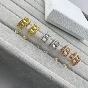 Trends TIKI Tengge Pattern Hollow Earrings Woman Luxury Fashion Jewelry for Ladies Date Party Accessories