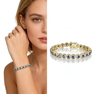 Trendy 5mm Copper Inlaid Zircon Gold Womens Brass Bangles Tennis Bracelet for Gifts