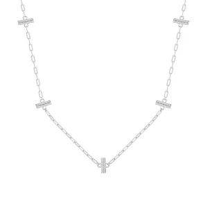 Trendy 925 Sterling Silver Statement Necklaces Rhodium Plated Fashion Twist Rope Chain Necklace for Women
