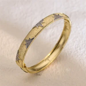 Trendy Classic Fashion Italy Brass Jewelry Bracelet Bangle 18K Gold Plated Cubic Zircon Bangles