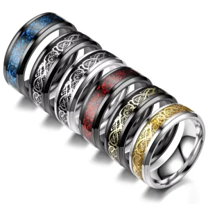 Trendy Colorful Stainless Steel Fashion Ring