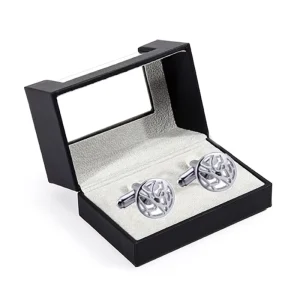 Trendy Cufflinks Packaging Luxury Custom Transparent Window Display Box for Jewelry Fashionable Jewelry Cases