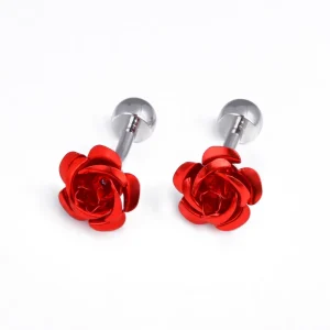Trendy Custom Men’s Suit Shirt Fashion Accessory Novelty Rose Violet Cufflinks Wedding Tuxedo Accessory