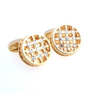 Trendy Diamond Cufflinks with Zircon Crystals Custom Men’s Suit Shirt Accessory Wedding Tuxedos Fashionable Jewelry