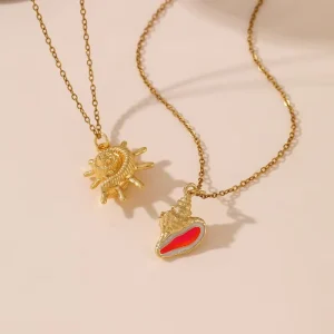 Trendy Fashion Creative Vintage Sun Flame Diamond Pendant Necklace Punk Hip Hop Retro Hipster Unisex Hollowed Gold Plated