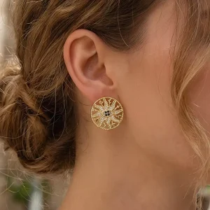 Trendy Fashionable Unique Vintage Drop Earrings Zircon Copper 18K Gold Silver Plating High End Manufacturer