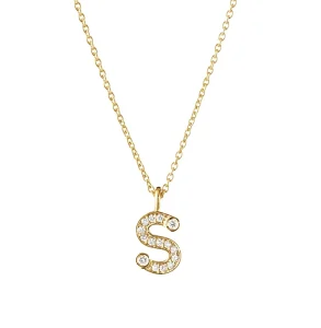 Trendy Fine Jewelry for Women 18K Gold Plated 925 Sterling Silver Simple Zircon Necklace