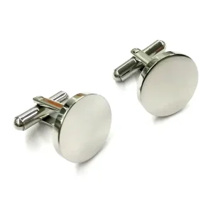 Trendy French Style Stainless Steel Cufflinks with Unique Custom Logo for Weddings and Gifts