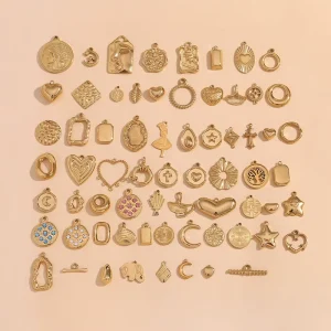 Trendy Geometric Jewelry Charms Pendant Diy Making Stainless Steel Butterfly Pendant Necklace Parts Heart Pendant Accessories