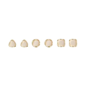 Trendy Heart Cat’s Eye Geometric Stud Earrings Set Crystal Rhinestone Women’s Jewelry Zinc Alloy