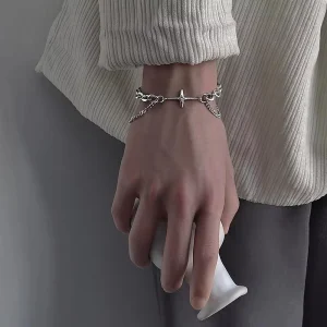 Trendy Hexagram Bracelets for Women Girls Fashion Punk Hip Hop Party Jewelry for Couple Gifts
